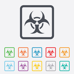 Biohazard sign icon. Danger symbol.