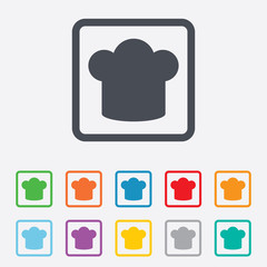 Chef hat sign icon. Cooking symbol.