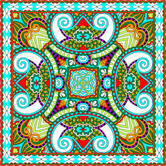 silk neck scarf or kerchief square pattern design