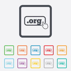 Domain ORG sign icon. Top-level internet domain