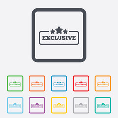 Exclusive sign icon. Special offer symbol.