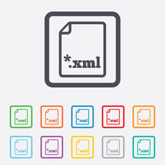 File document icon. Download XML button.