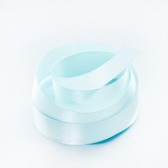 colorful streamers ribbon tape on white background