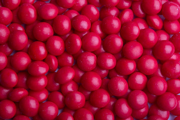 Background of coated red candy