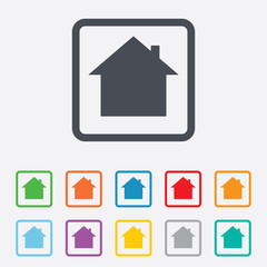 Home sign icon. Main page button. Navigation