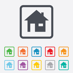 Home sign icon. Main page button. Navigation