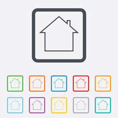 Home sign icon. Main page button. Navigation