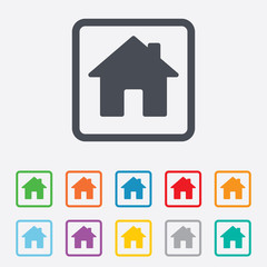 Home sign icon. Main page button. Navigation