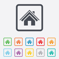 Home sign icon. Main page button. Navigation