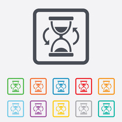 Hourglass sign icon. Sand timer symbol.