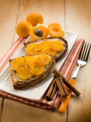 apricot dessert with cinnamon