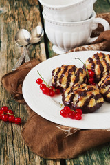 cookies poured chocolate