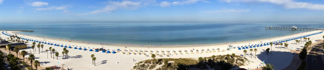 Papier Peint photo autocollant Clearwater Beach, Floride Large vue panoramique de Clearwater Beach Resort en Floride