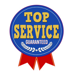 Top service guaranteed badge