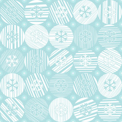 Seamless winter background with  snowflakes
