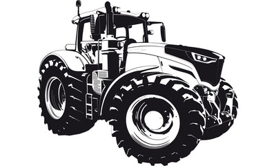 Naklejka premium Traktor Lohnunternehmen Agrar