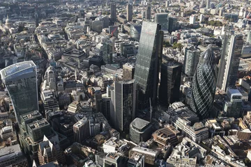 Fototapete London Blick auf die Skyline von London von oben