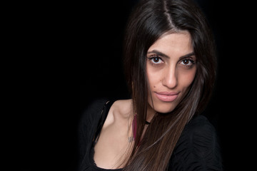 Naklejka premium Close-up portrait of female subject 
