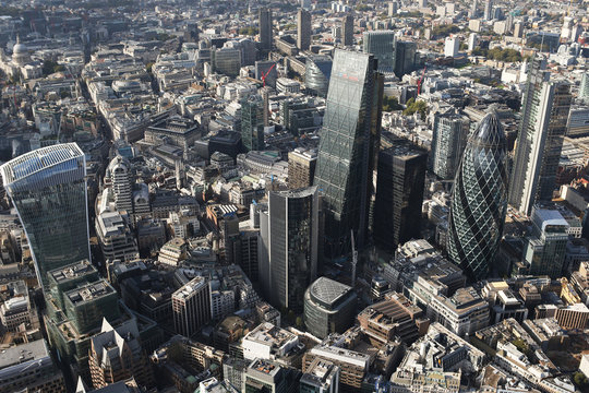 Fototapeta london city skyline view from above