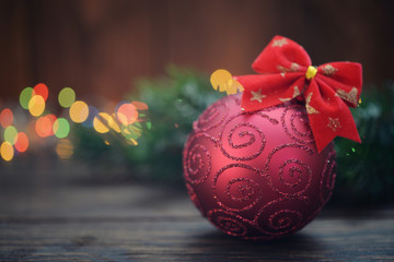 Red christmas decorative ball