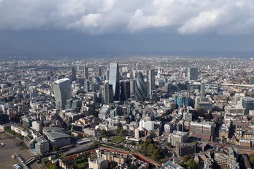 Deurstickers london city skyline view from above © Dan Talson