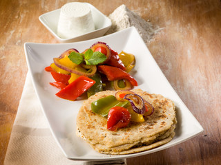 tortillas with capsicum