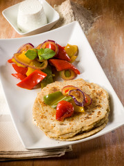 tortillas with capsicum