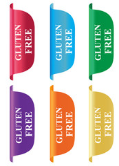 Gluten free, tag, label, badge, sign, vertical