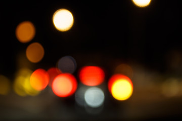 Abstract background blurr, Evening traffic. The city lights.