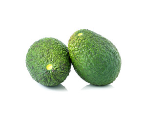 fresh avocado isolated on white background
