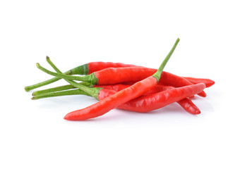 Red chili pepper isolated on a white background