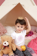 Child Pretend Play: Princess Crown and Teepee Tent