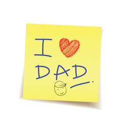 i love dad hand draw