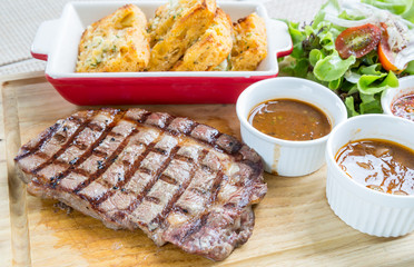 wagyu rib-eye beef steak
