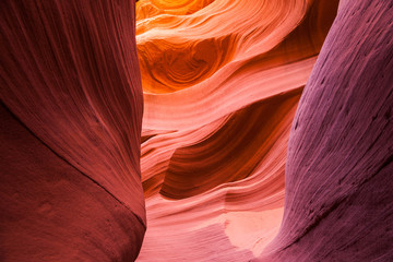Sandstone pattern in lower Antelope canyon, Page, Arizona