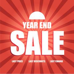 Vector of year end sale poster