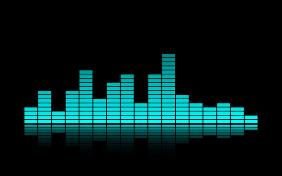 Vector Illustration of a Blue Music Equalizer