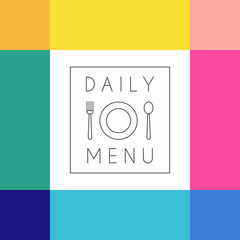 Daily menu design template.