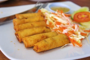 rolled pancakes stuffed