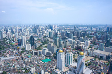 Fototapeta premium Bangkok Cityscape. Aerial view on Panorama of Bangkok, Thailand