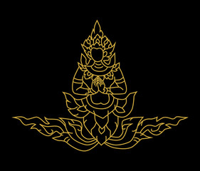Gold angel Thai art