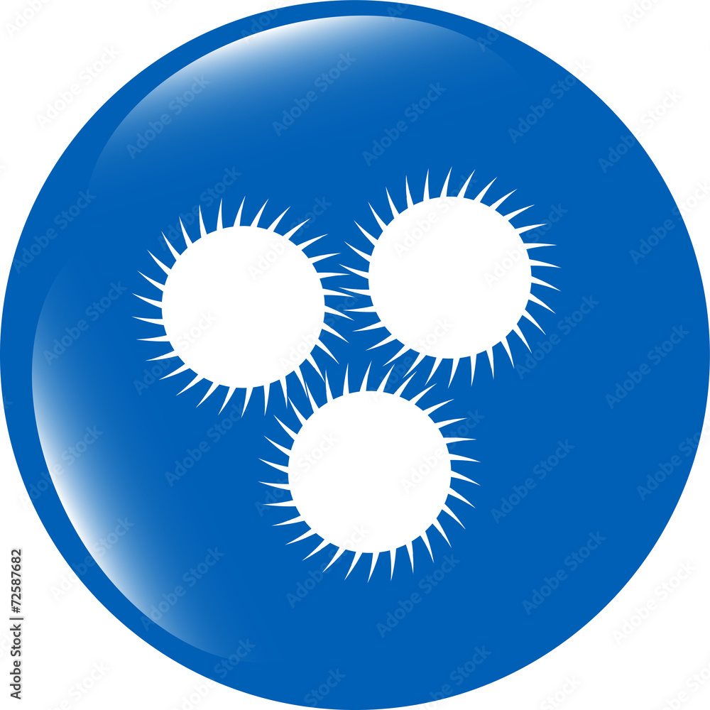 Poster empty white abstract circles on web button (icon) isolated
