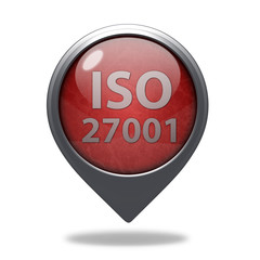 Iso 27001 pointer icon on white background