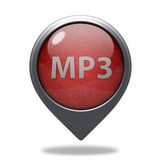MP3 pointer icon on white background