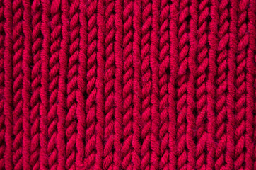 Knitted red canvas background