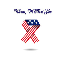 Veteran ribbon  USA Flag