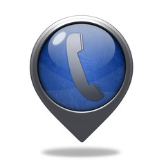 phone pointer icon on white background