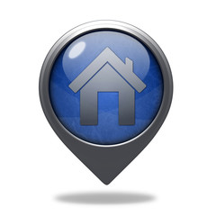 home pointer icon on white background