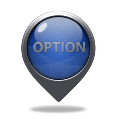 option pointer icon on white background