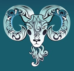 2015 new year card with goat